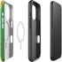 Jamaican Flag Dark Wood iPhone 16 Plus Magsafe Impact Case